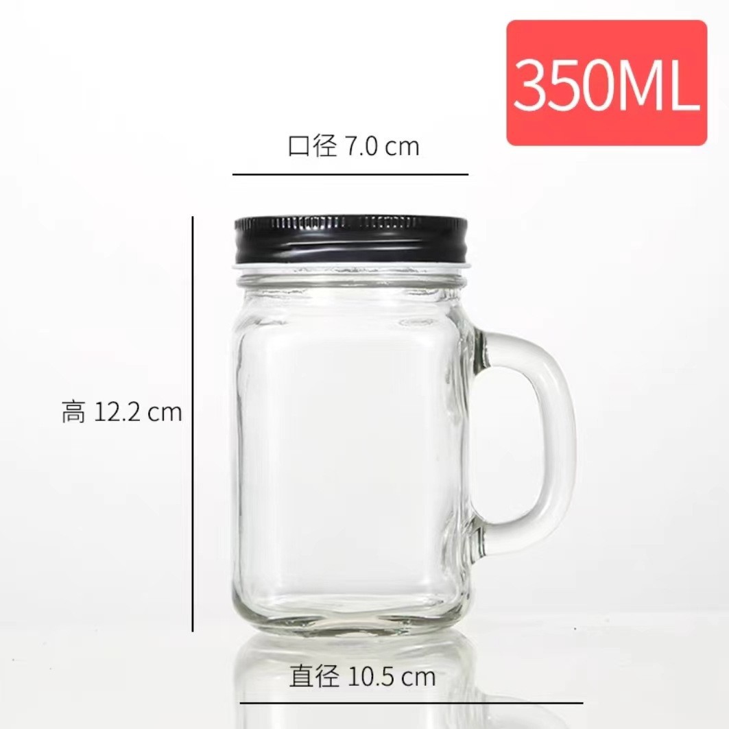 Fábrica al por mayor Polla taza Internet celebridad gradiente color Mason taza paja vidrio taza con mango fútbol taza de agua