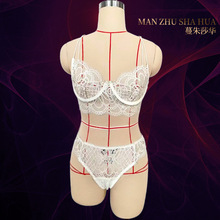加工性感蕾丝内衣透明蕾丝文胸内裤套装服女式装性感内衣