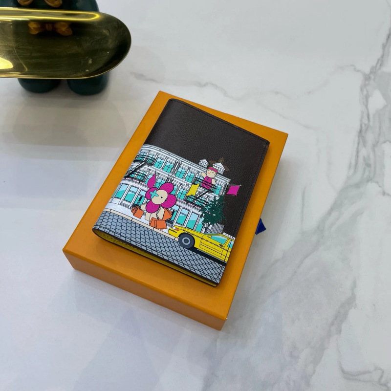 スポットクラシックファッション新しい財布プリントパターン漫画動物新製品卸売マルチカードスロット折りたたみパスポートホルダー|undefined