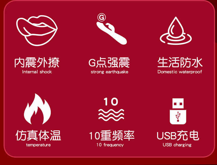 Jiuai Female Vibrator Gun Massage Device, One-Button Control, ABS, Pink or Yellow — detail image 18