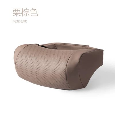 Car Neck Support S-Class Headrest Pillow Luxury Nappa Leather Neck Pillow Solid Color for Model M8/M7