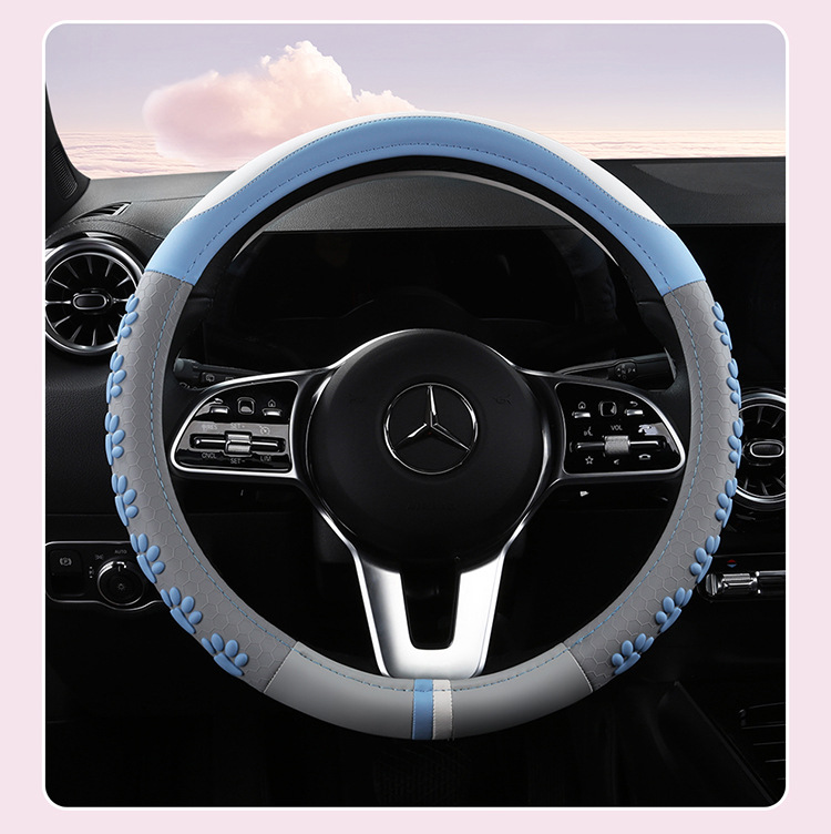 2022 new cartoon 3D adorable claw steering wheel cover non-slip wear-resistant men's and women's four seasons general round d 36-38