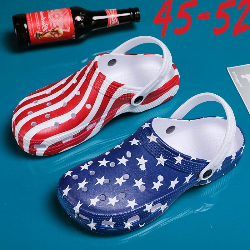 Мужские сандалии в стиле Crocs для пляжа, 2024 год, новая летняя модель, большие размеры, для внешней торговли, AliExpress