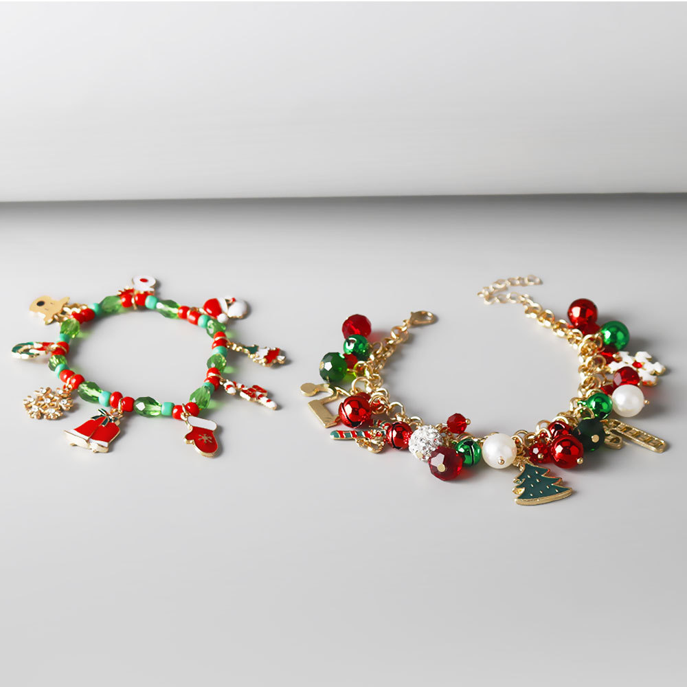 Holiday, Festival Occasion Alloy Material Simple Style Classic Style Christmas Tree Alloy Chain & Link Bracelets Christmas Wholesale