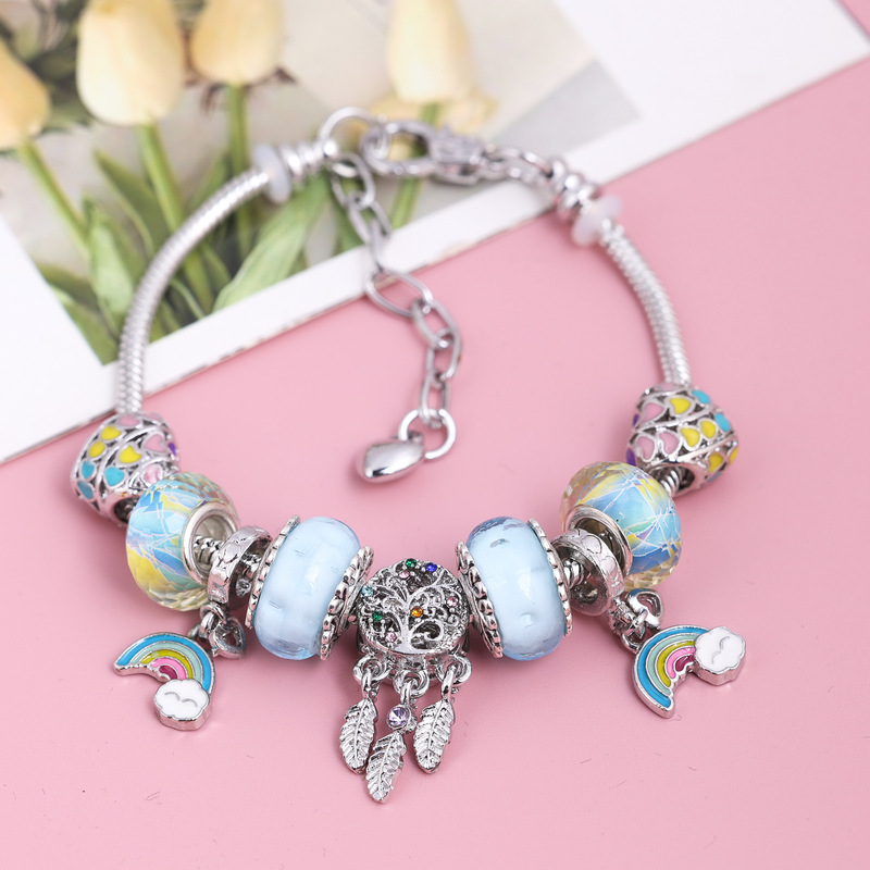 2026 New Cross-Border E-Commerce European and American New Spring Arrivals Heart-Shaped Charm Leaf Bella Flower Fairy Women's Bracelet 2026 New Cross-Border E-Commerce European and American New Spring Arrivals Heart-Shaped Charm Leaf Bella Flower Fairy Women's Bracelet