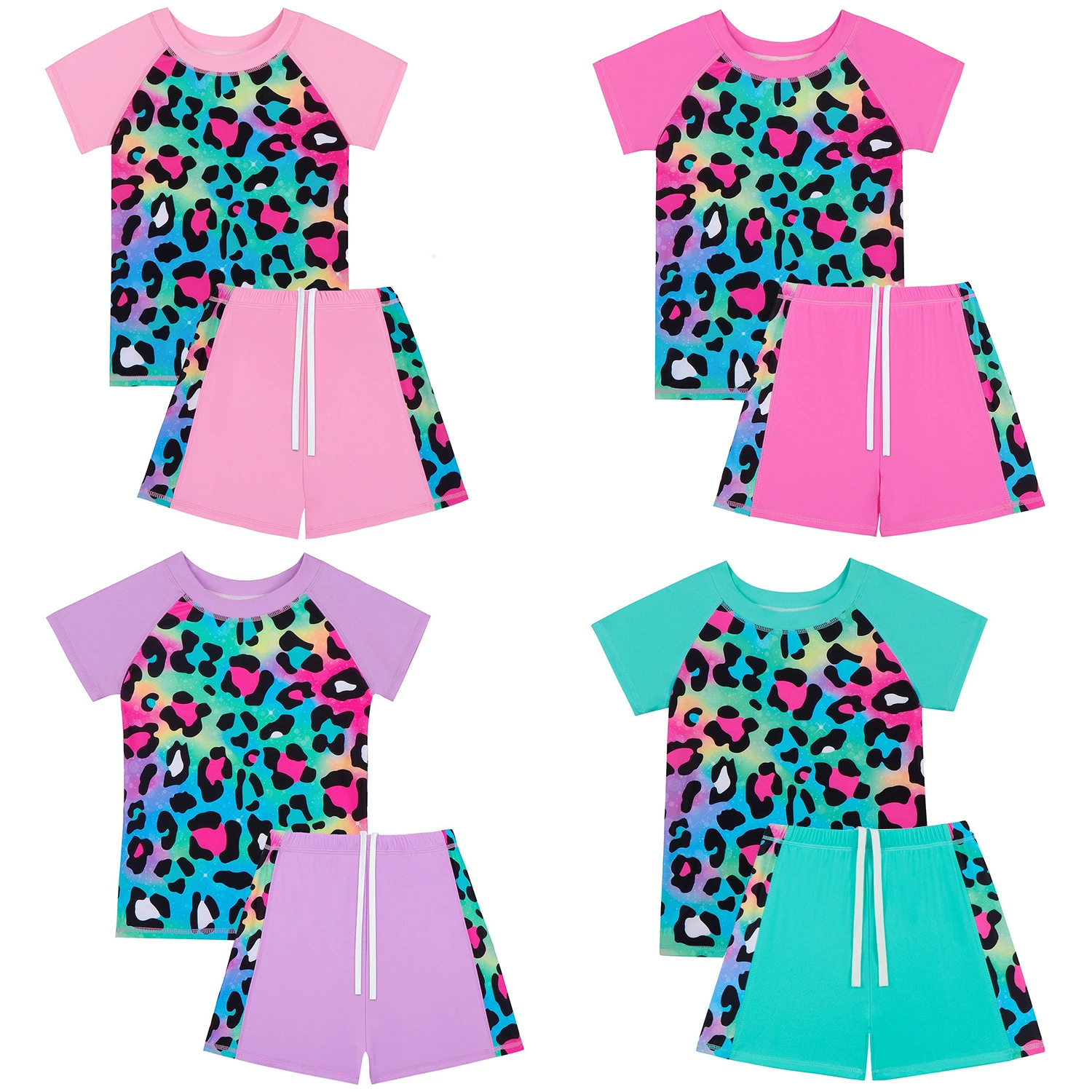 Трансграничный европейский и американский сплит детский купальник 2024 новый цифровой купальник для девочек