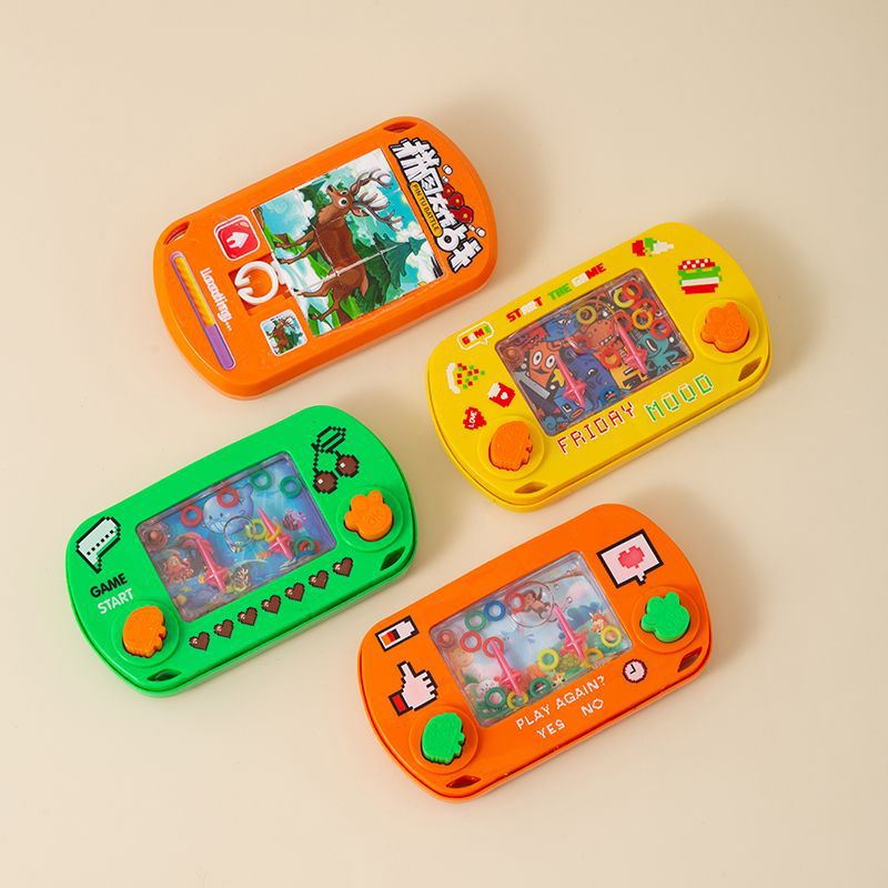 (2개) HUARONG ROAD 직소 퍼즐 링 워터 머신 2 대 1 듀얼 사용 어린 시절 추억 팜 워터 링 게임 머신 향수