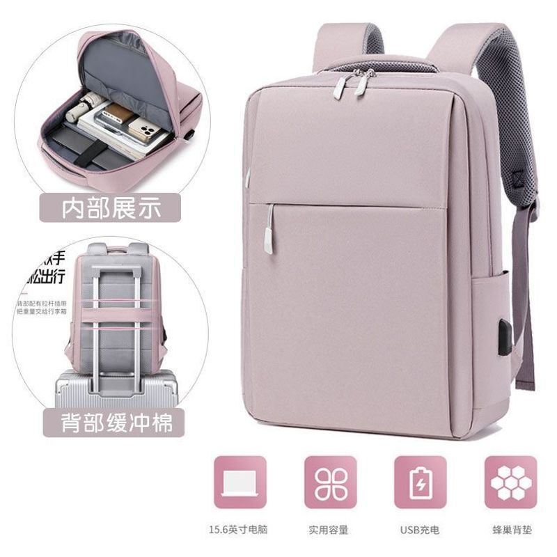 Business Women's 16.1inch Dual-Shoulder Laptop Backpack Suitable for Lenovo Dell 15.6 Large Capacity Student Schoolbag 17.3inch