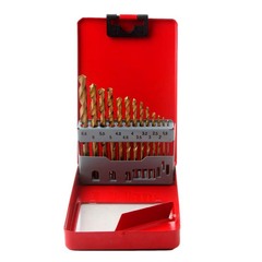 Set of 25 pieces 13-piece titanium-coated wood and iron box-mounted alloy hole saws