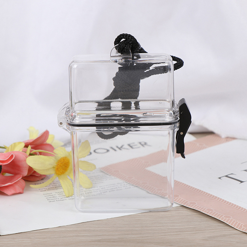 小号透明烟盒 ins风挂件潮流时尚透明烟盒密封防潮防压烟盒