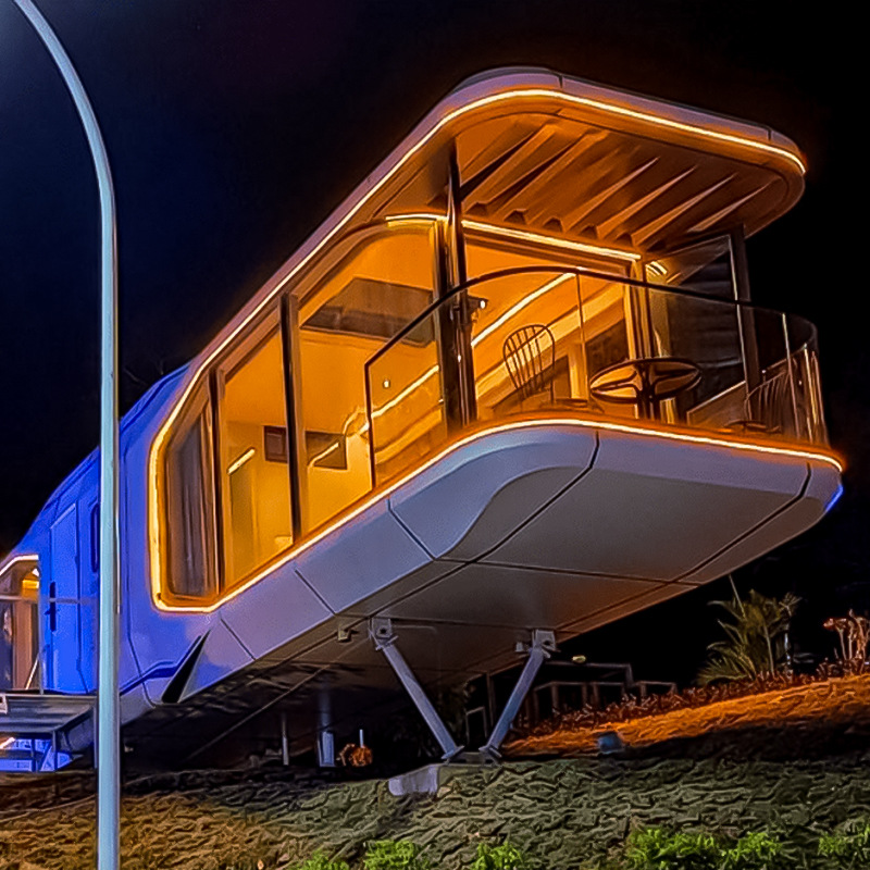 Rongjie contenedor habitación viaje al aire libre B & B casa diferencia escénica casa camping estilo cápsula casa cápsula espacial fábrica extraíble