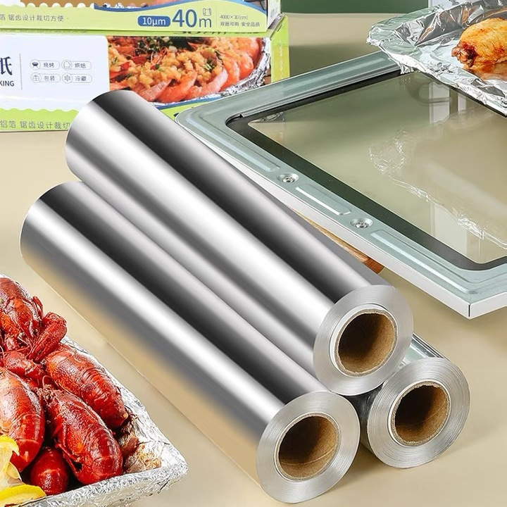 Thickened Tin Foil Barbecue High Temperature Resistant Household Oven Baking Air Fryer Barbecue Clam Powder Tin Aluminum Foil Paper Clip