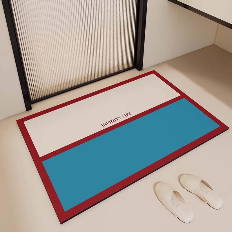 Okay衝突色タイル浴室吸水マット柔らかい珪藻泥トイレ入り口マットトイレマット滑り止めマット|undefined