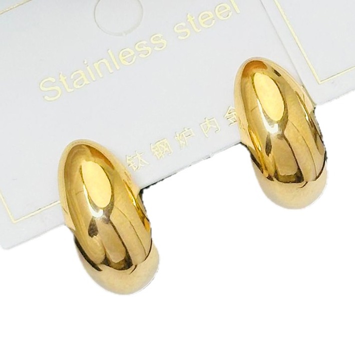 Europa, América y Corea del Norte titanio acero pernos de aretes retro estilo de Hong Kong aretes de aretes de aretes de geometría de alta calidad para mujeres joyas exageradas