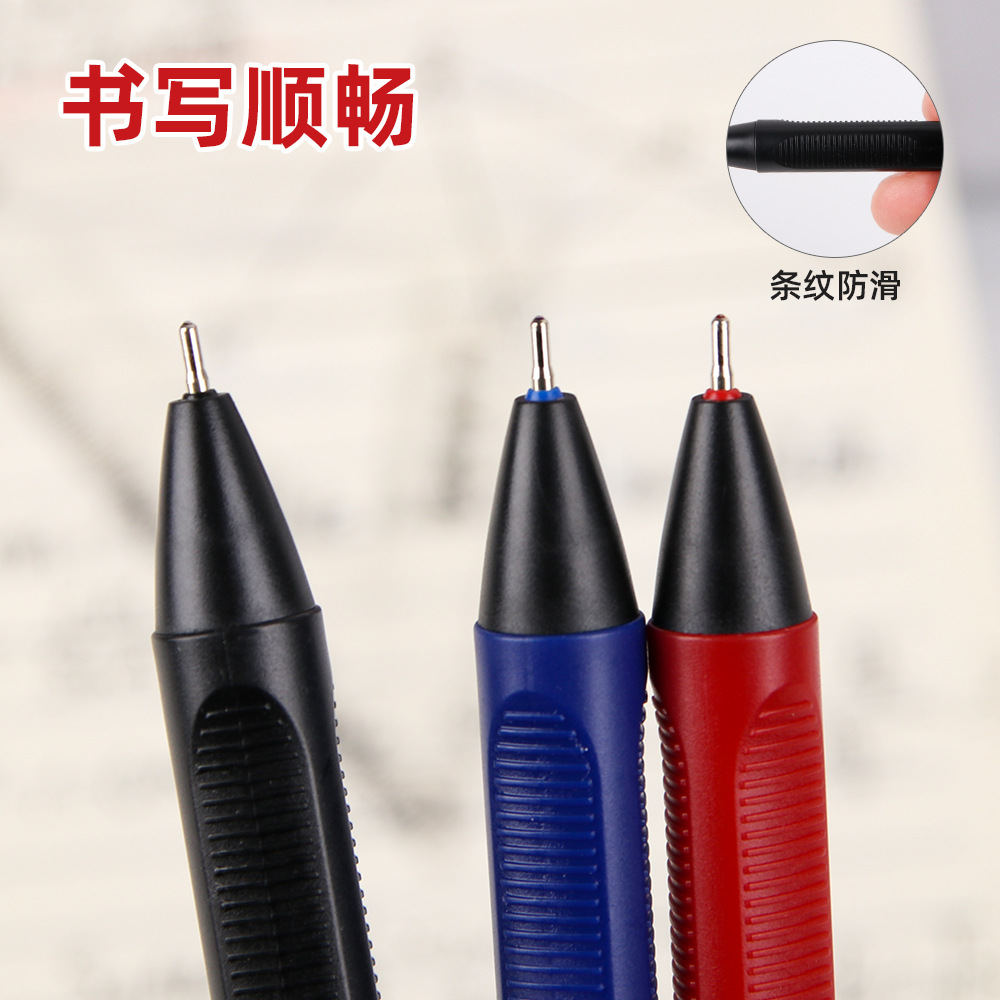 Bolígrafo de aceite medio creativo 0,7mm liso de gran capacidad negro rojo azul firma examen bolígrafo de góner papelería al por mayor