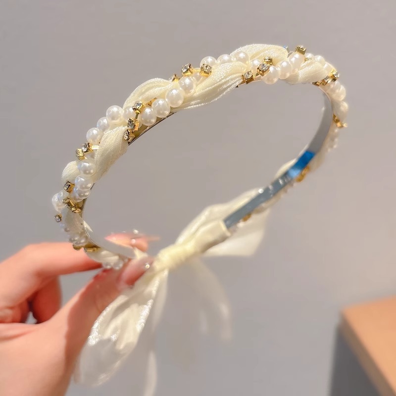 Super inmortal flor triturada correa de cabello correa de cabello correa de perlas primavera correa de cabello correa de cabello correa de cabello niños trenzados correa de cabello