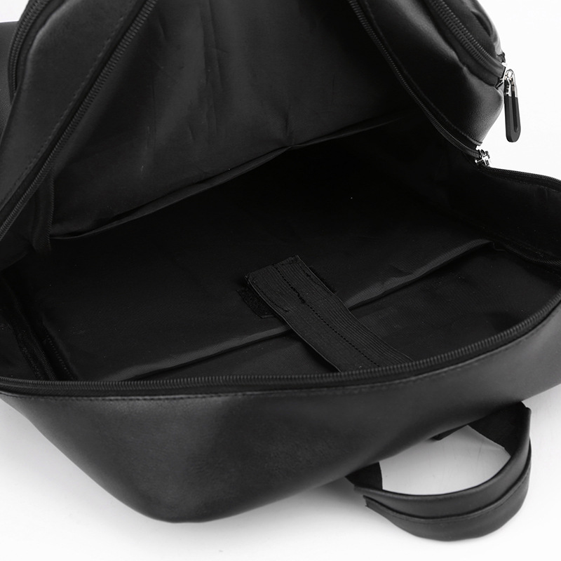 Mochila casual al por mayor de tendencia de negocios mochila de hombre simple mochila de computadora de gran capacidad mochila de cuero suave mochila de viaje