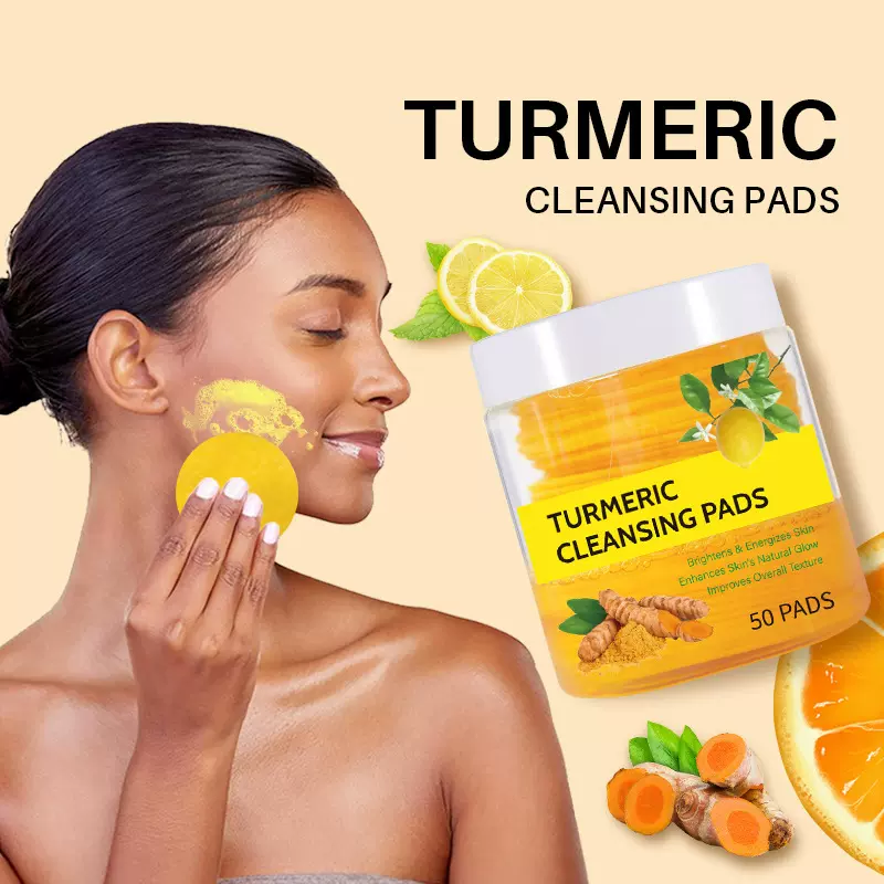 跨境外贸turmeric cleansing pads姜黄洁面垫去角质清洁面部护理