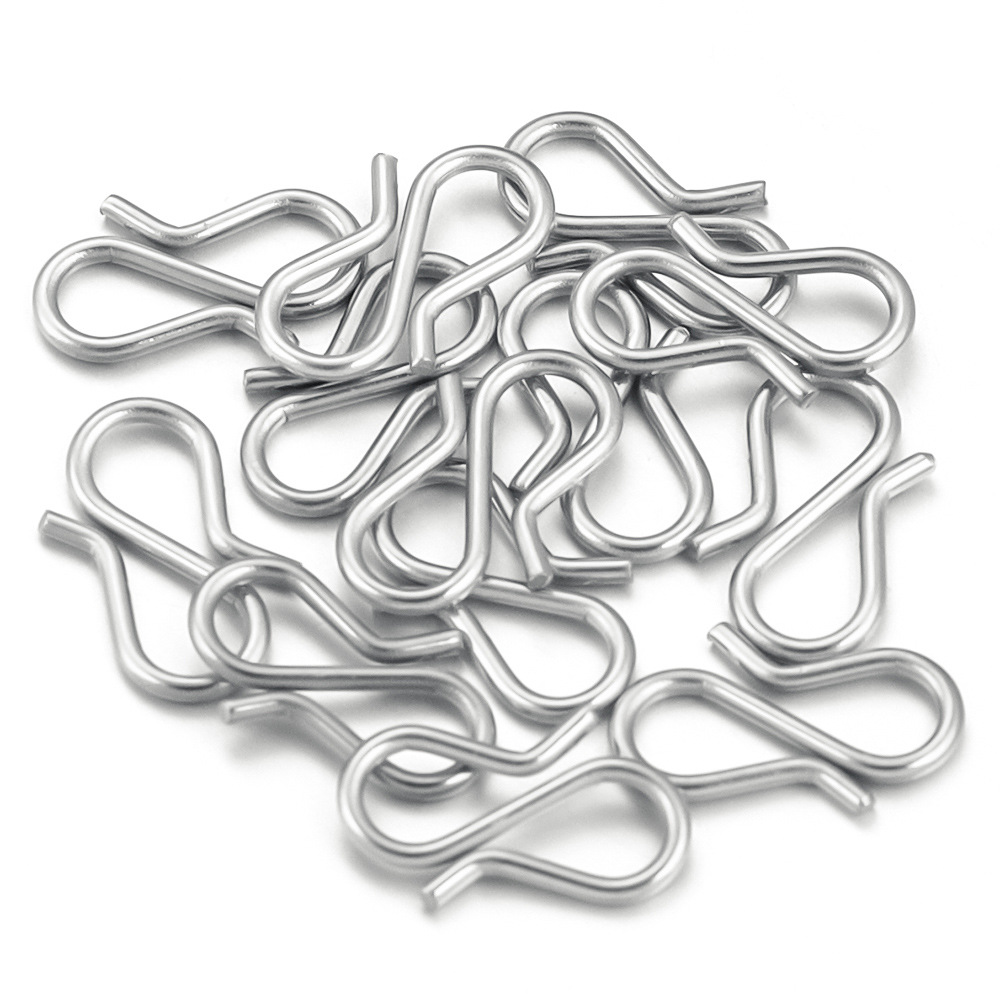 Simple Style Style 20 PCS/Package Stainless Steel Solid Color Connector Simple Style