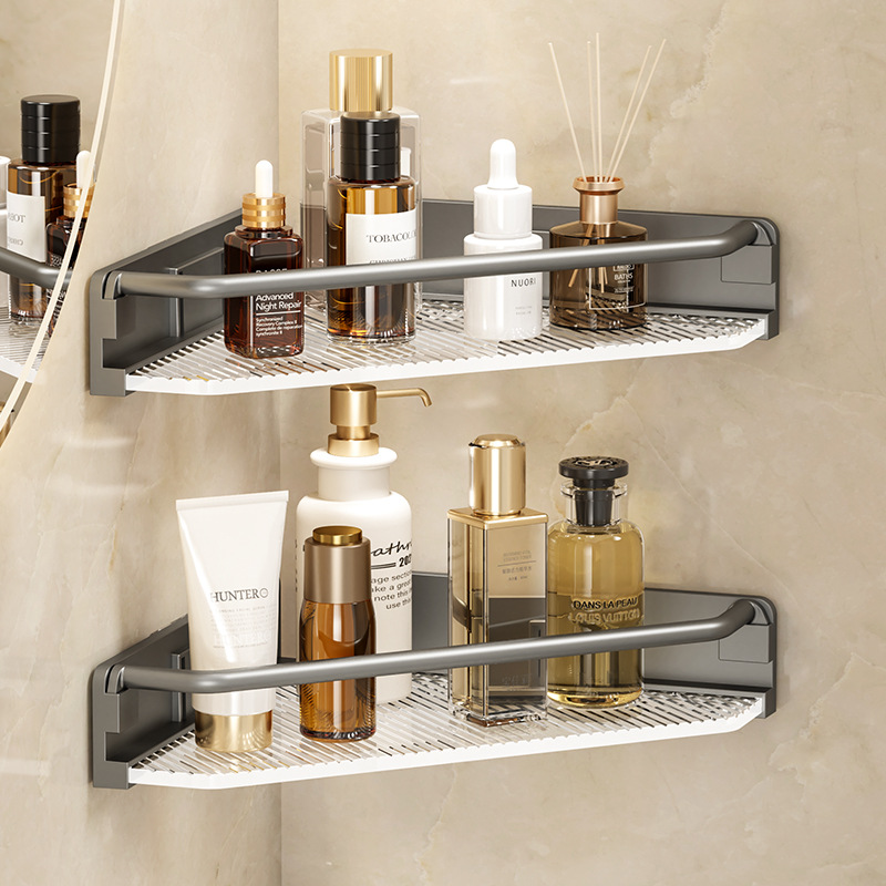 Acrylic Bathroom Wall-Mounted Storage Rack Washstand Cosmetics Storage Rack Bathroom Toilet Punch-Free Tripod