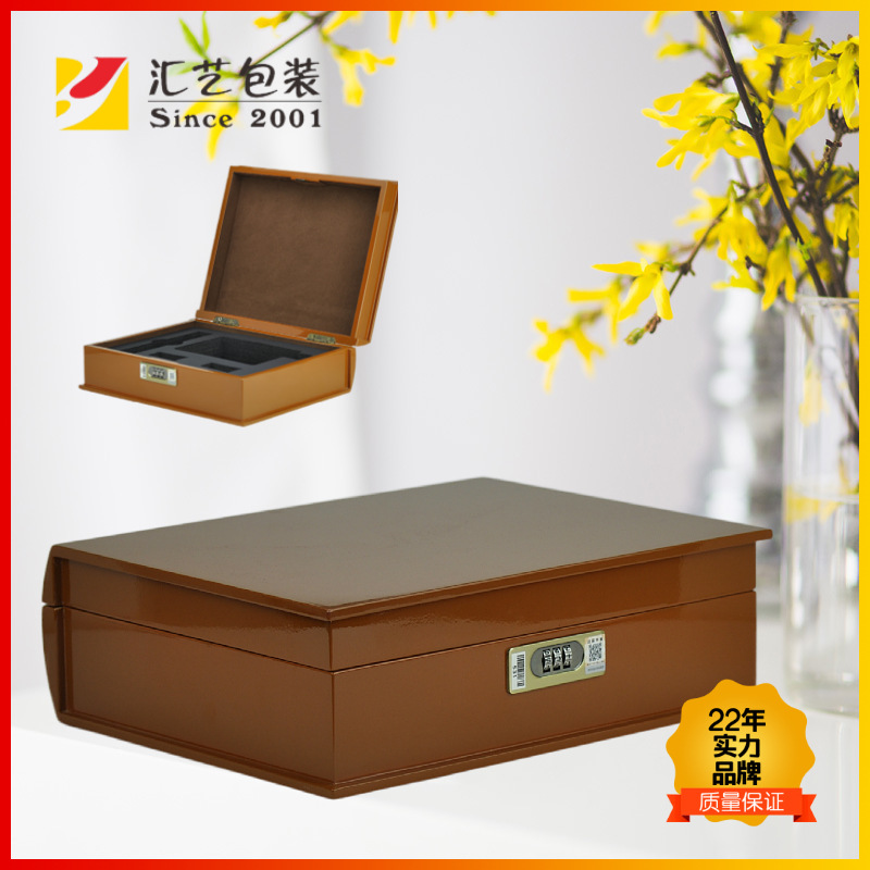 专业定制木质白酒盒酱香清香型带五金密码锁扣酒盒高端礼盒抽屉