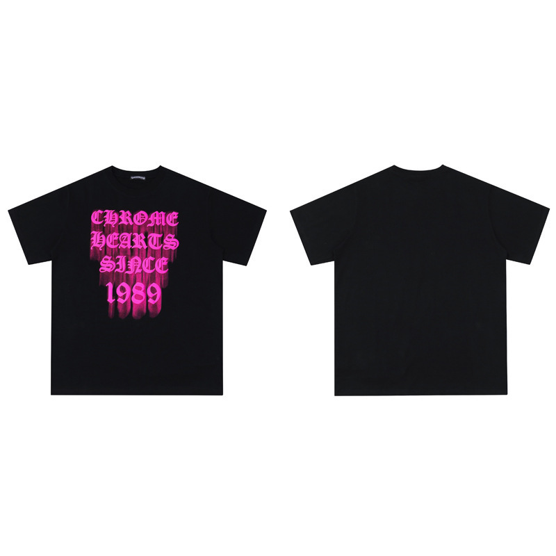 クローバーTシャツのクロスボーダーハイバージョン、ゆったりとしたトレンディなクローバークロスプリント、男女カップル同じスタイルの半袖|undefined