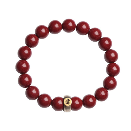 Wholesale natal Buddha imitation cinnabar bracelet that does not fade, solid color, eight patron saint bracelets, twelve zodiac signs bracelets