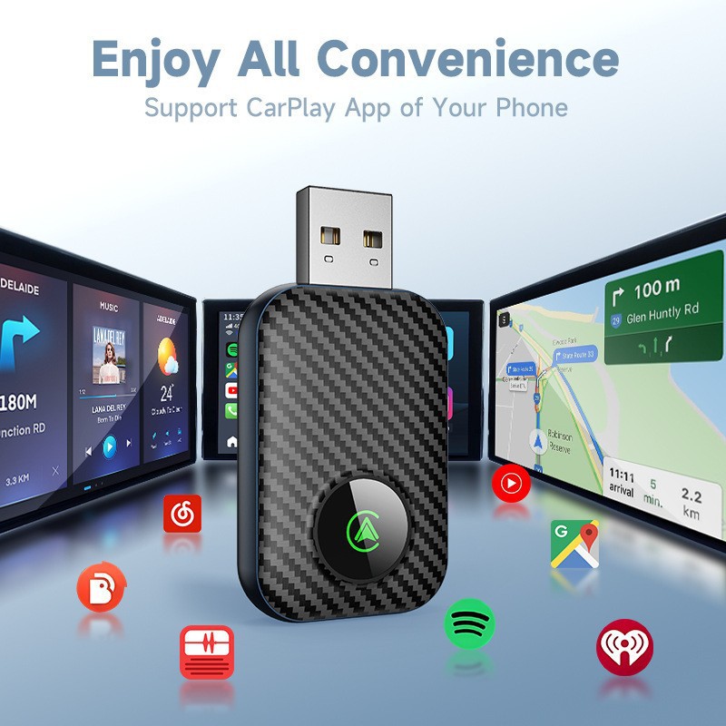 2-in-1 Carplay Android Wireless Adapter Wired to Wireless Car Ai Box