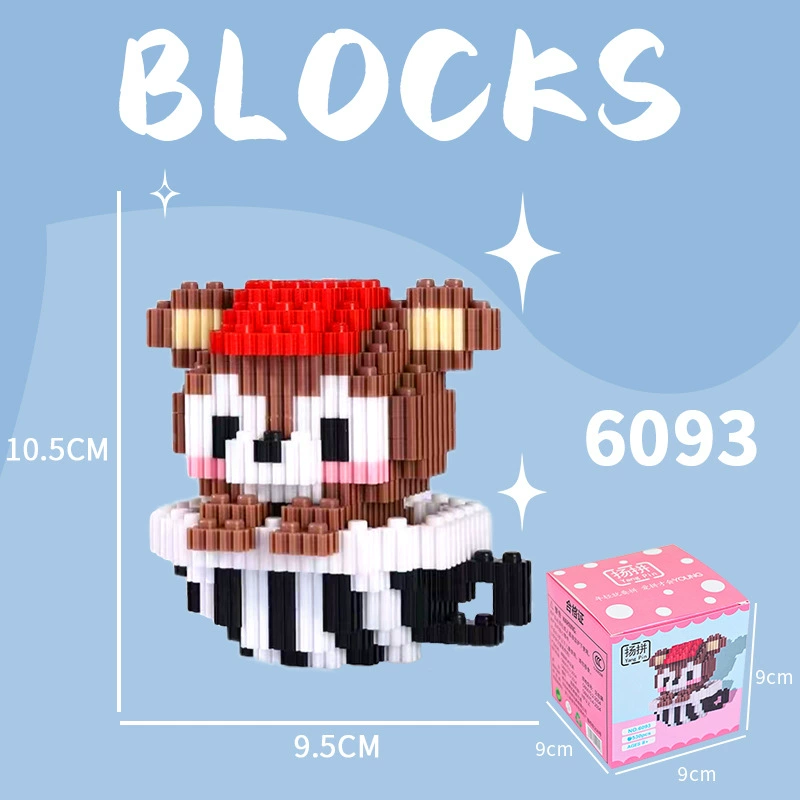 Cartoon Building Block Toy Set, Mini Constructor Doll, 9×9×9 cm, Assorted Character Designs