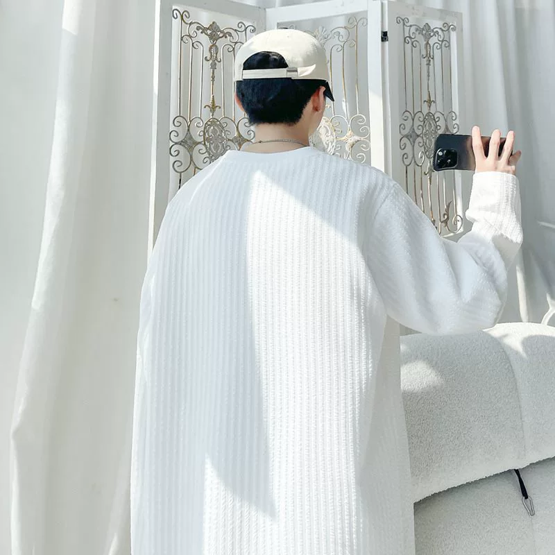 Демисезонное японское дизайна длинный рукав, американский стиль, тренд сезона, оверсайз