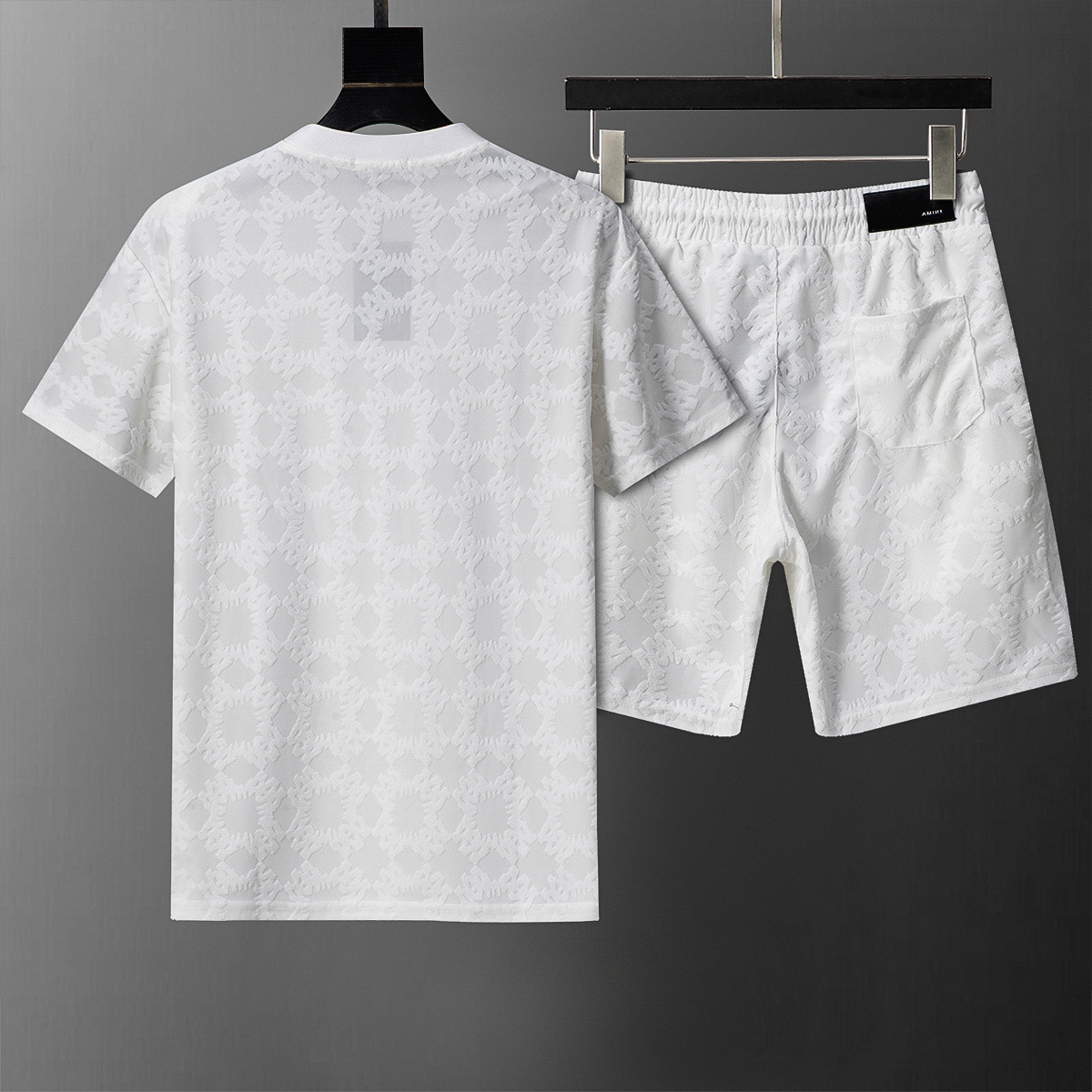 Transfronterizo 2026 primavera y verano nuevo cuello redondo manga corta pantalones cortos set toalla jacquard nueva moda juvenil