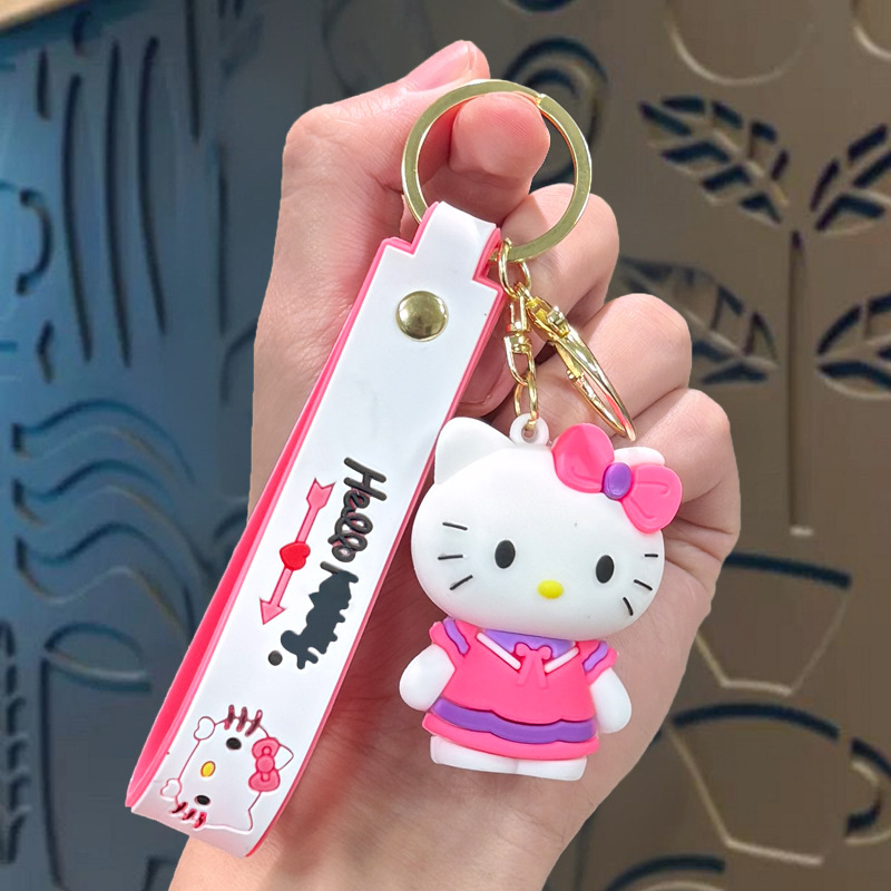 Llavero Creativo de Sanrio con Diseño de Perro de Orejas Grandes, Cinnamoroll, para Llaves de Coche, Bolso, Colgante, Adorno, Pequeño Obsequio