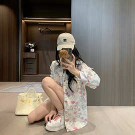 [不支持退换]小C早春超美山茶花衬衫淡淡的粉色像簇拥花海的感