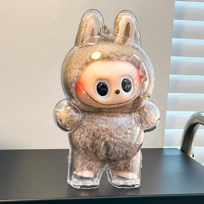 CRYBABY 泣き人形保護ケース HD 透明ビニール人形バッグ保護カバー labubu 収納旅行ダストカバー|undefined