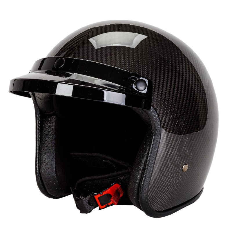 3/4 Kask motocyklowy Kask z włókna węglowego Kask motocyklowy_voghion.com