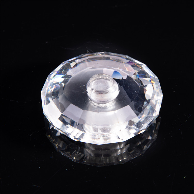 60#水晶八角飛蝶水晶燈配件 水晶平底鑽水晶把手瓶塞家具水晶配件