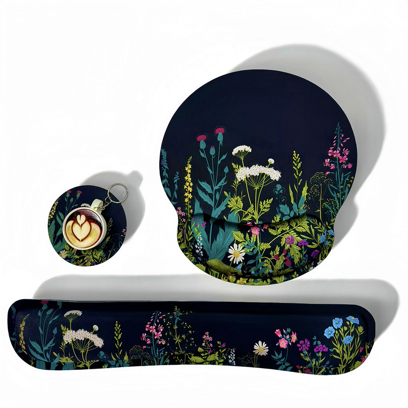 Colorful Memory Foam Keyboard Pad, Keyboard Wrist Rest Pad, Manufacturer Direct Sales, Long-Term In-Stock Supply, Wrist Rest Set