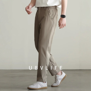 [Urban Leisure Series] Spring Design Sense khaki Tapered Cropped Pants Men's New Commuter Leisure