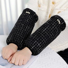 秋冬工作办公室小香风袖套女可爱学生套袖时尚羽绒服防脏护袖手袖