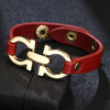 Fashionable brand design bracelet, polyurethane metal jewelry, accessory, 2023, simple and elegant design, wholesale