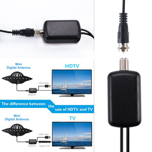 Indoor HD Digital TV Signal Booster Ground Wave HDTV High Gain TV Signal Antenna Amplifier