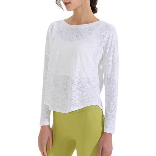 lulu autumn and winter new yoga wear women's running round neck loose blouse T-shirt fitness wear sports top long sleeve