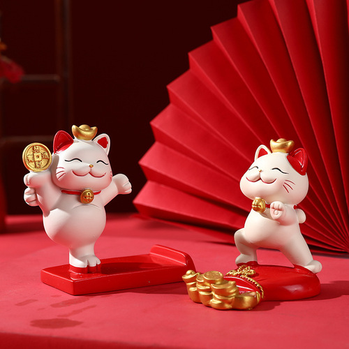 Lucky cat entrance key storage ornaments ashtray mobile phone holder living room home decoration housewarming gift