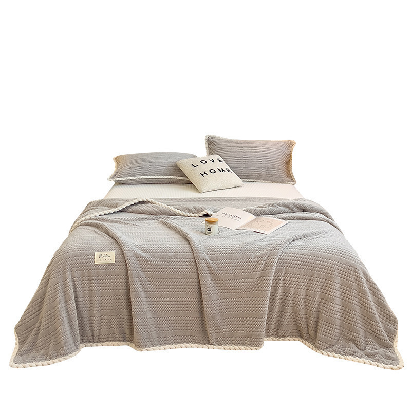 Invierno de invierno leche gruesa mantas de peluche de oficina siesta mantas de coral de peluche dormitorio mantas sofá