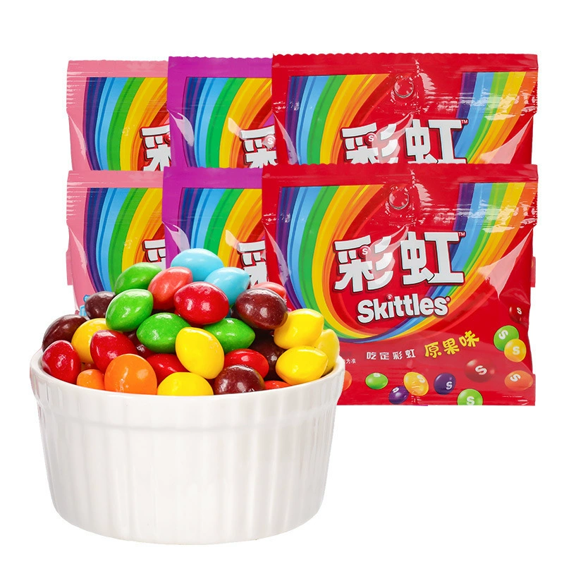 Конфеты Rainbow Wrigley Цветные конфеты 9x50 маленькая упаковка хрустящее сэндви гугми свадебные конфеты рождественские конфеты маленькие закуски