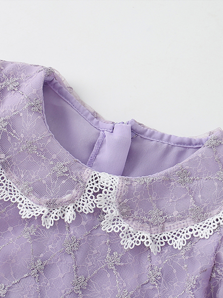 Spot malwee vestido de niña verano nuevo estilo europeo y americano vestido casual de princesa de manga corta para niños de estilo occidental
