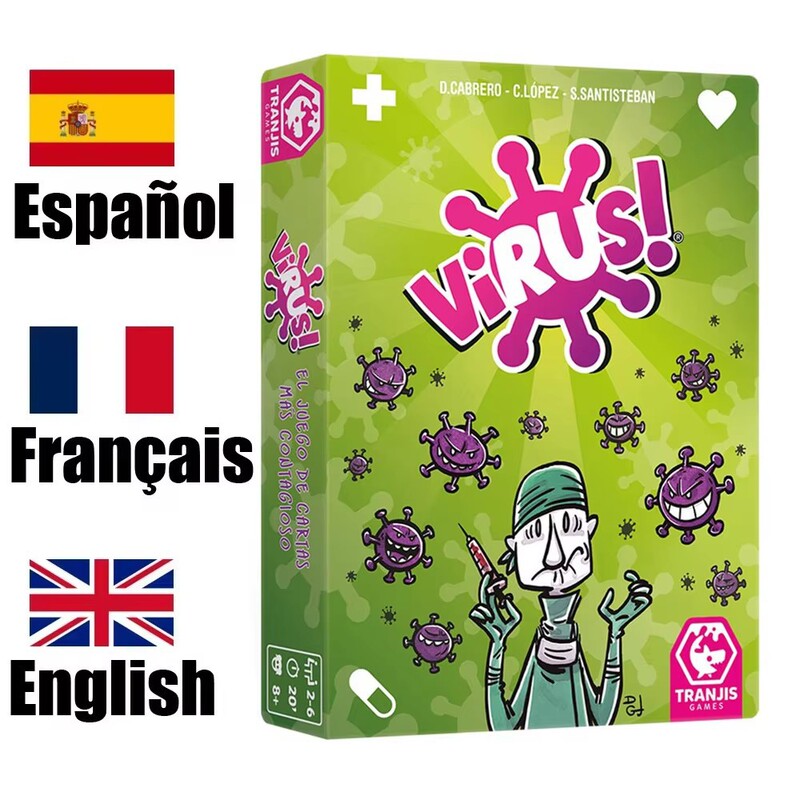 Cross-Border New Product Virus Super Virus Infection Card Interactive Toy Foreign Language Version Family Party Game Ready Stock