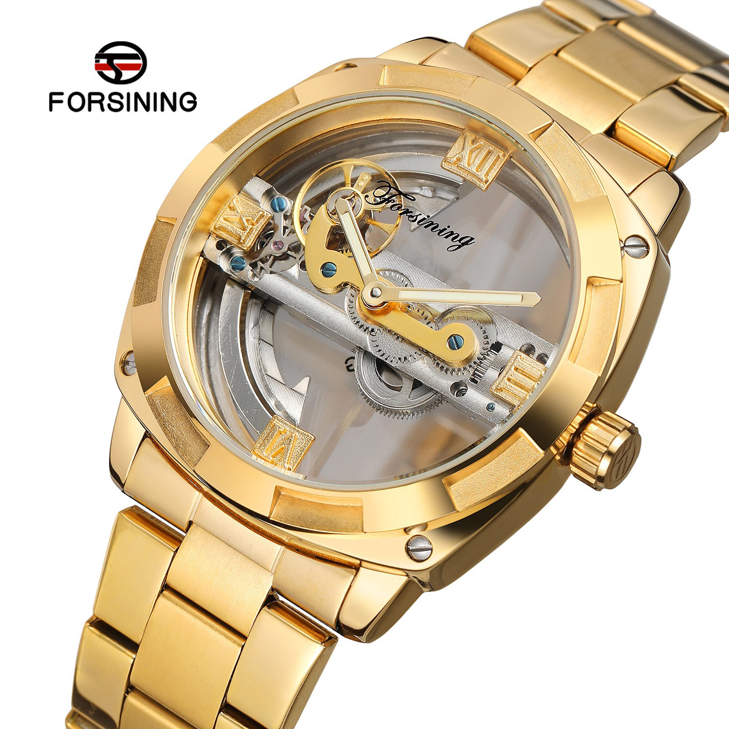 Foreign trade new forsining sports luminous men's fashion Leisure watch automatic mechanical watch wholesale
