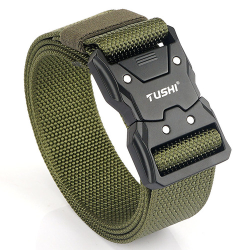New Men's CS Tactical Quick Plug Men's Belt Outdoor Workwear Training Woven Nylon Belt Belt Wholesale