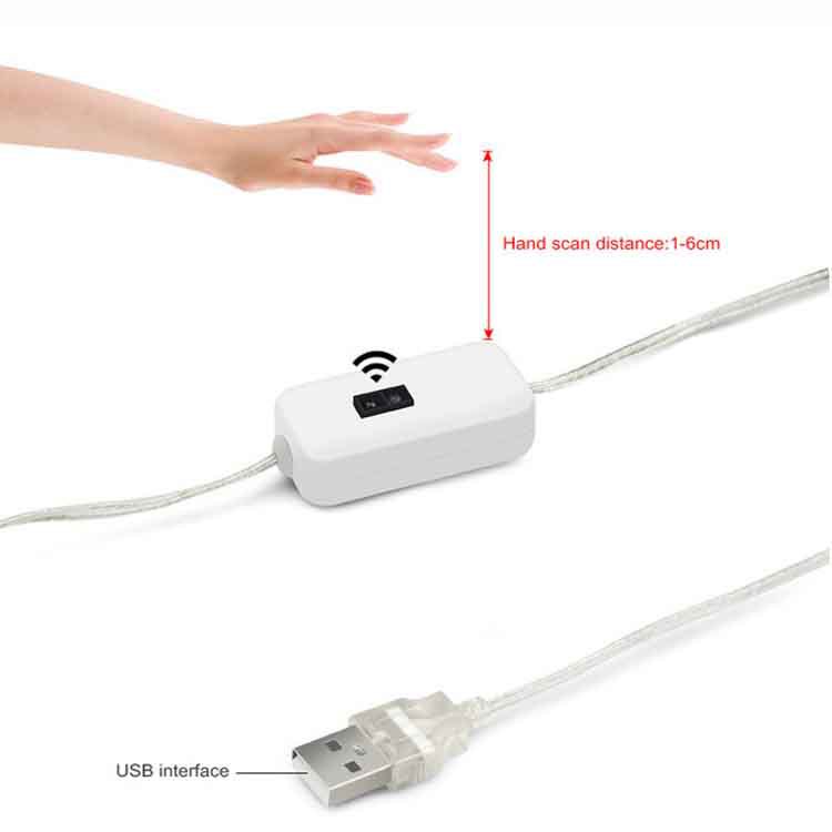 Barrido DE LA MANO USB tira de luz del sensor de infrarrojos 5V 2835 barra de luz suave luz del escritorio luz del gabinete del vino tira de luz a prueba de agua